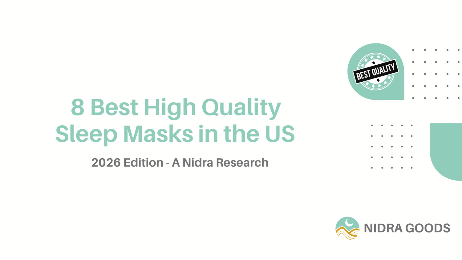 8 Best High Quality Sleep Masks in the US 2026: Which $28-89 Options Actually Work? (Tested) - Nidra Sleep