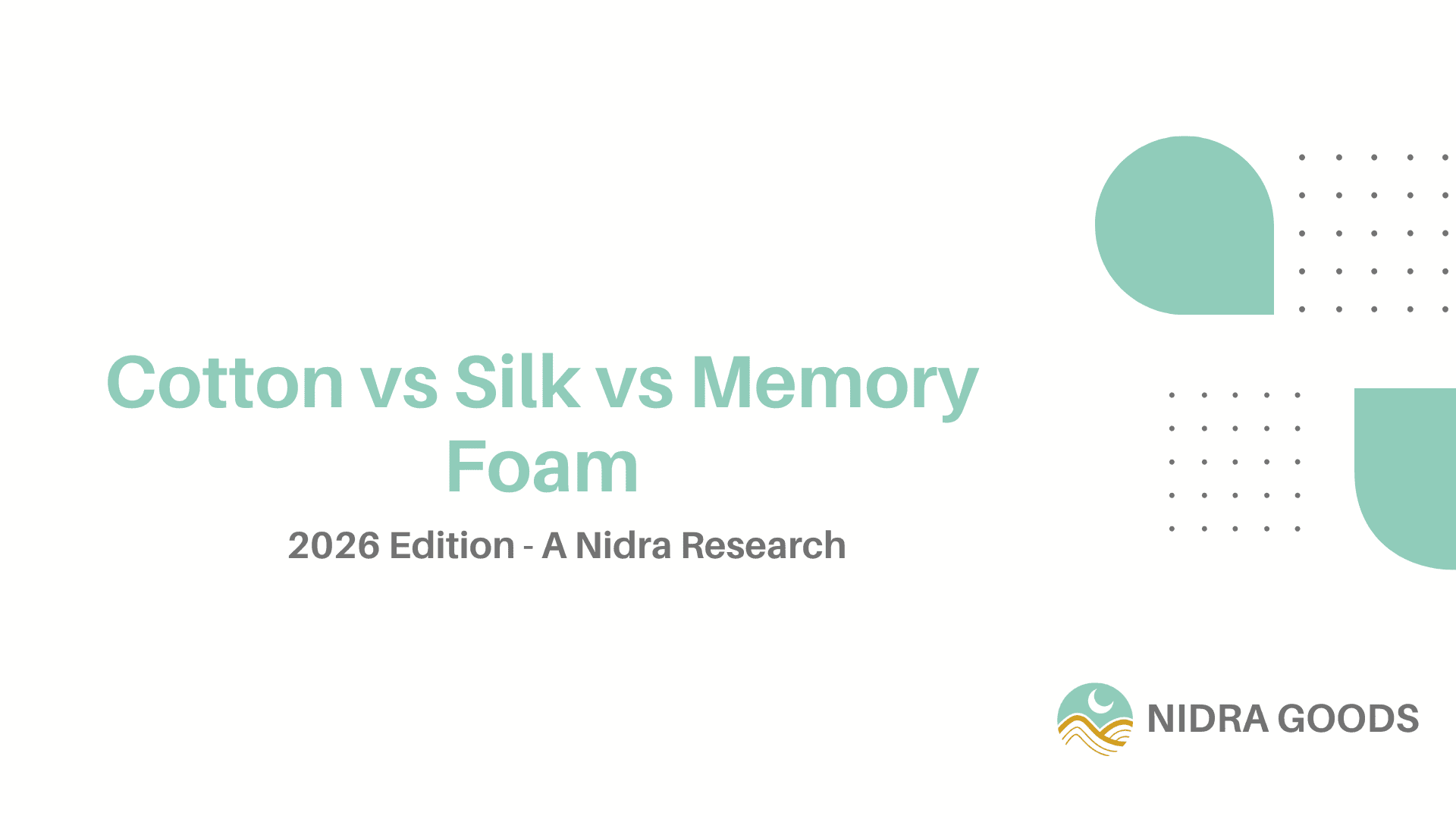 Cotton vs Silk vs Memory Foam: Which Sleep Mask Material Actually Works? - Nidra Sleep