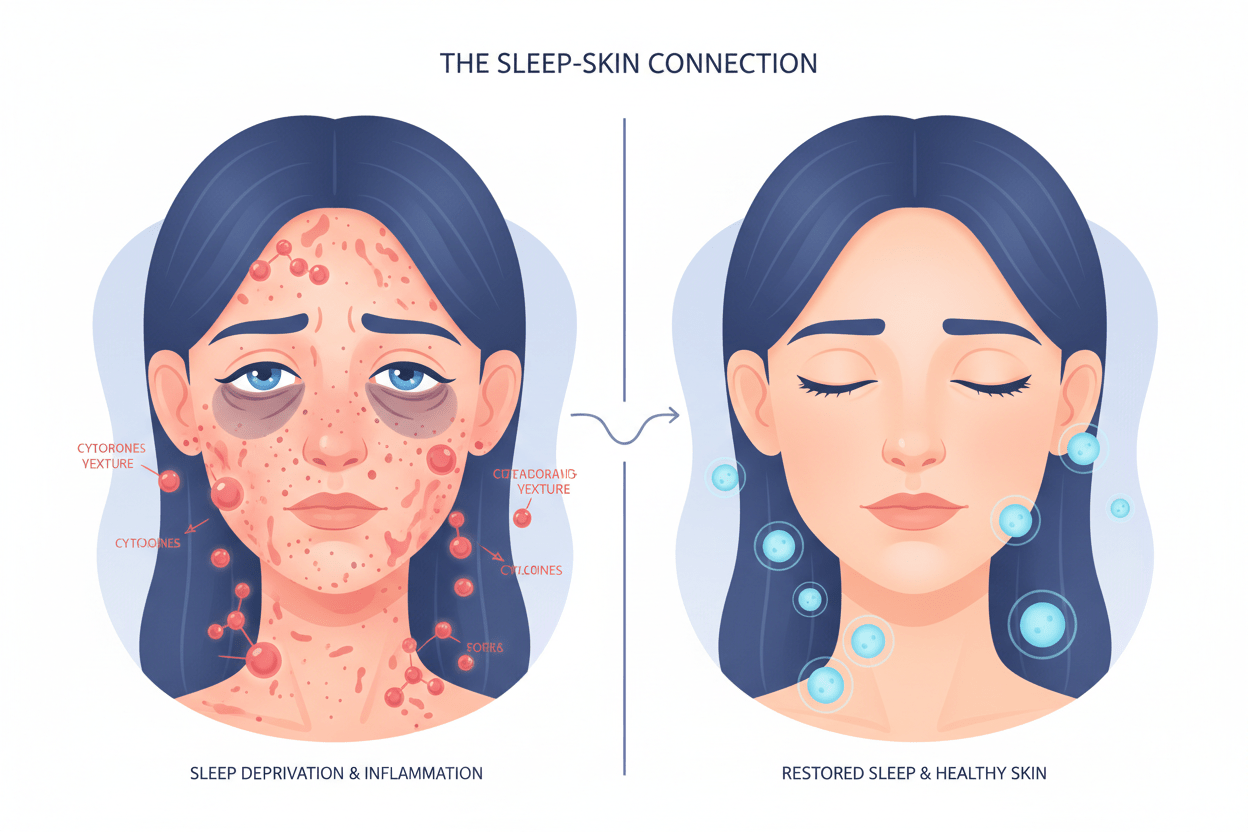 Sleep Deprivation and Skin Inflammation: What Dermatologists Want You to Know - Nidra Sleep