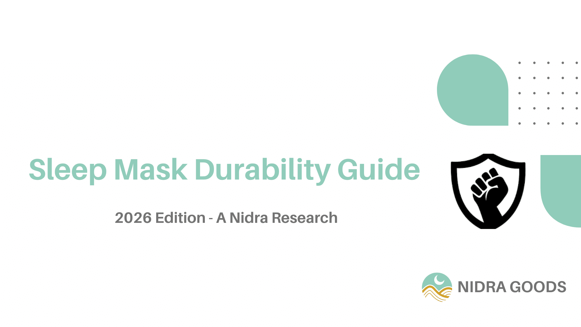 Sleep Mask Durability Guide: Which Materials Actually Last Years? - Nidra Sleep