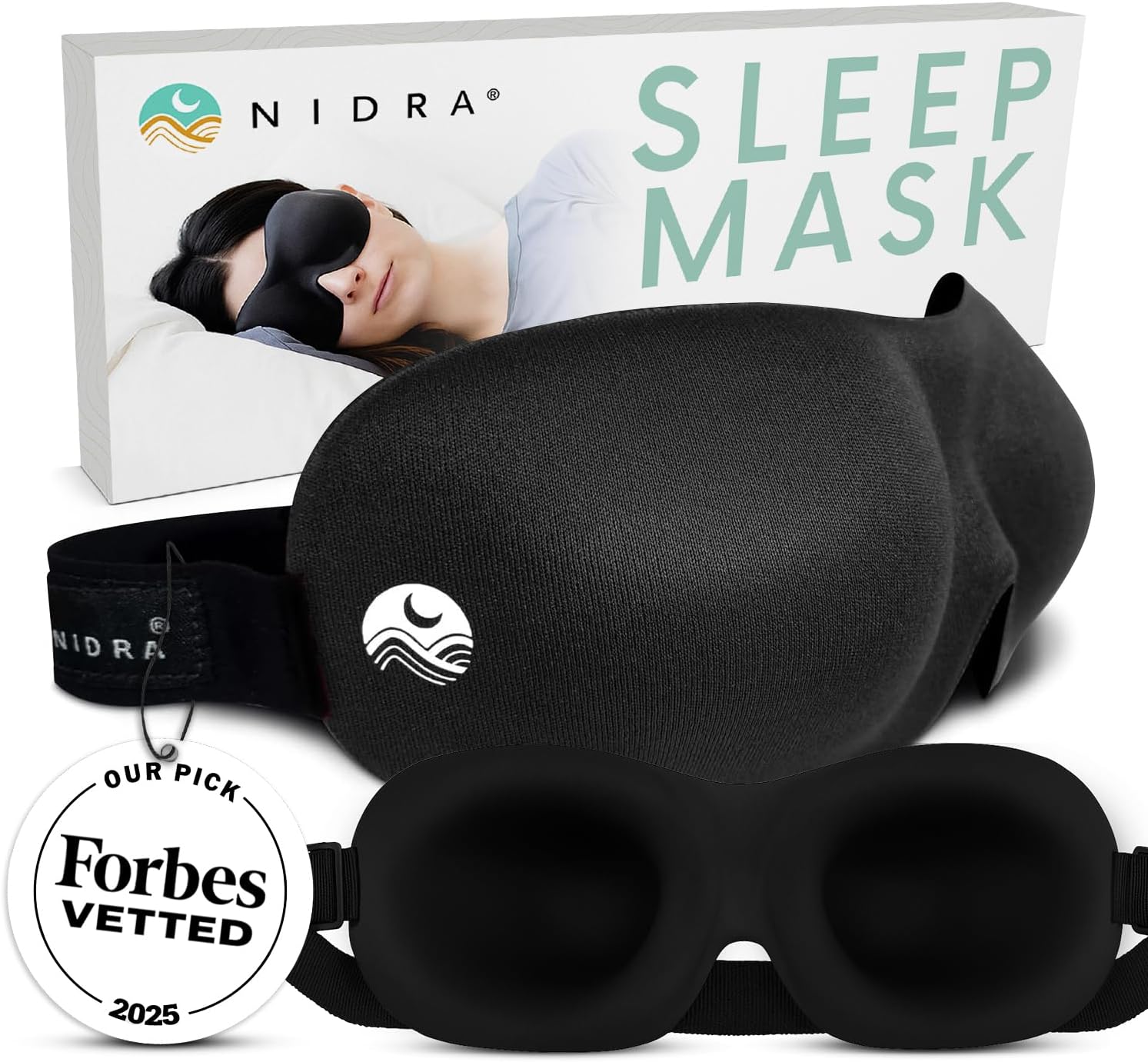 Night Wrap Mask ノバラ*3 Nidra Sleep Mask - 3D Contoured Blackout Eye Mask | Free Ship