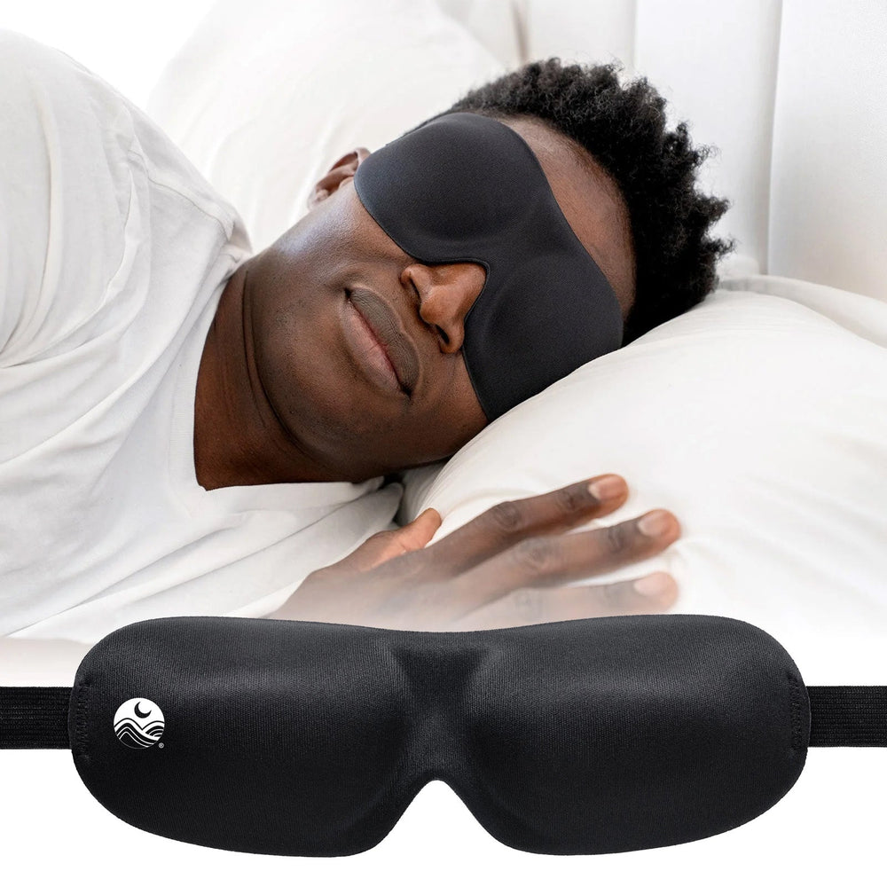 NIDRA DEEP REST EYE MASK: Luxury Sleep Mask with Contoured Shape - Black
